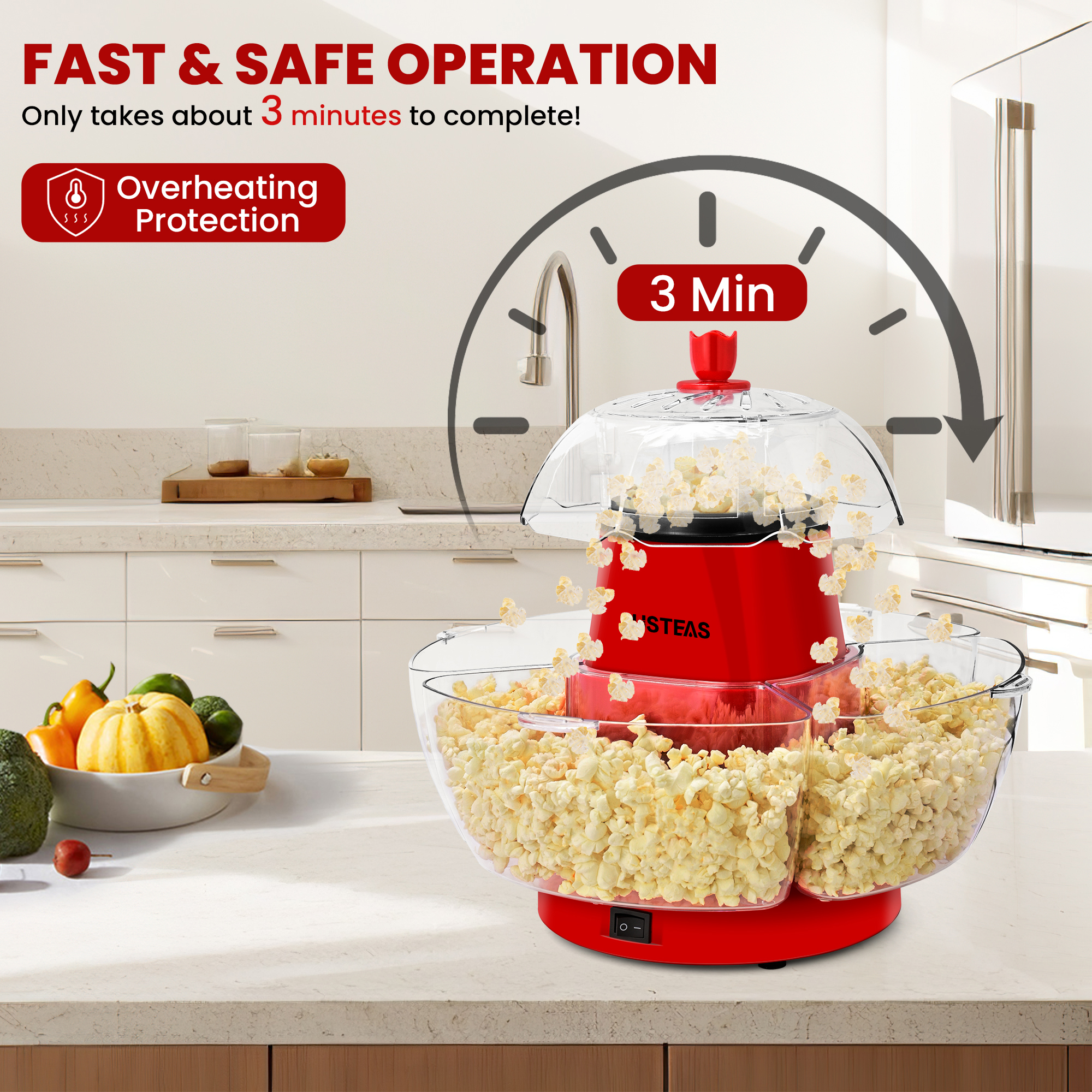 1200W Electric Hot Air Popcorn - Air Popcorn Maker review and price