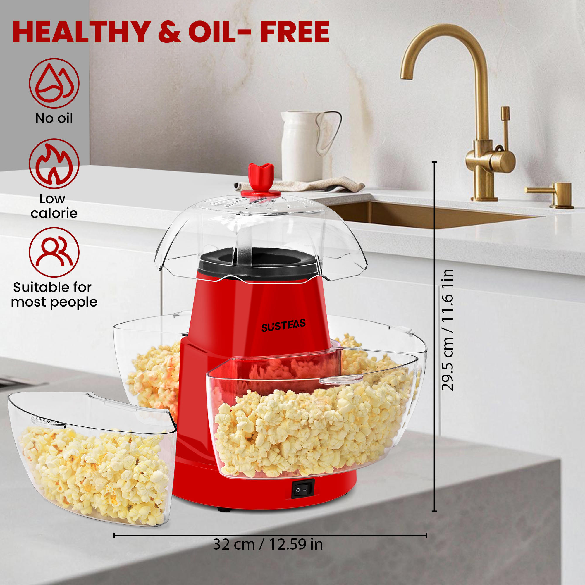 1200W Electric Hot Air Popcorn - Air Popcorn Maker review and price