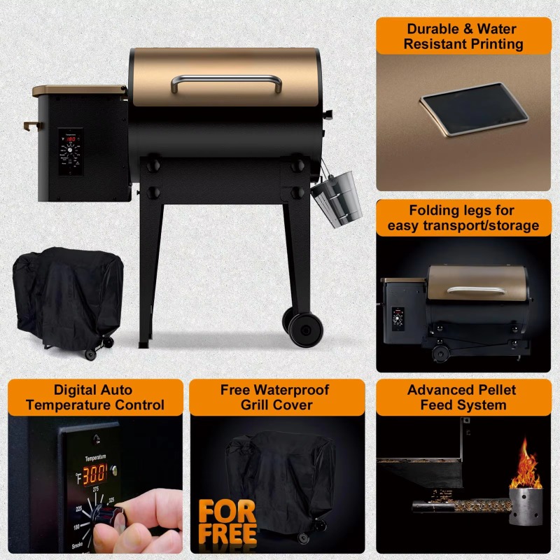 BBQ Portable Foldable Pellet G - Electric Smoker Bbq review and price