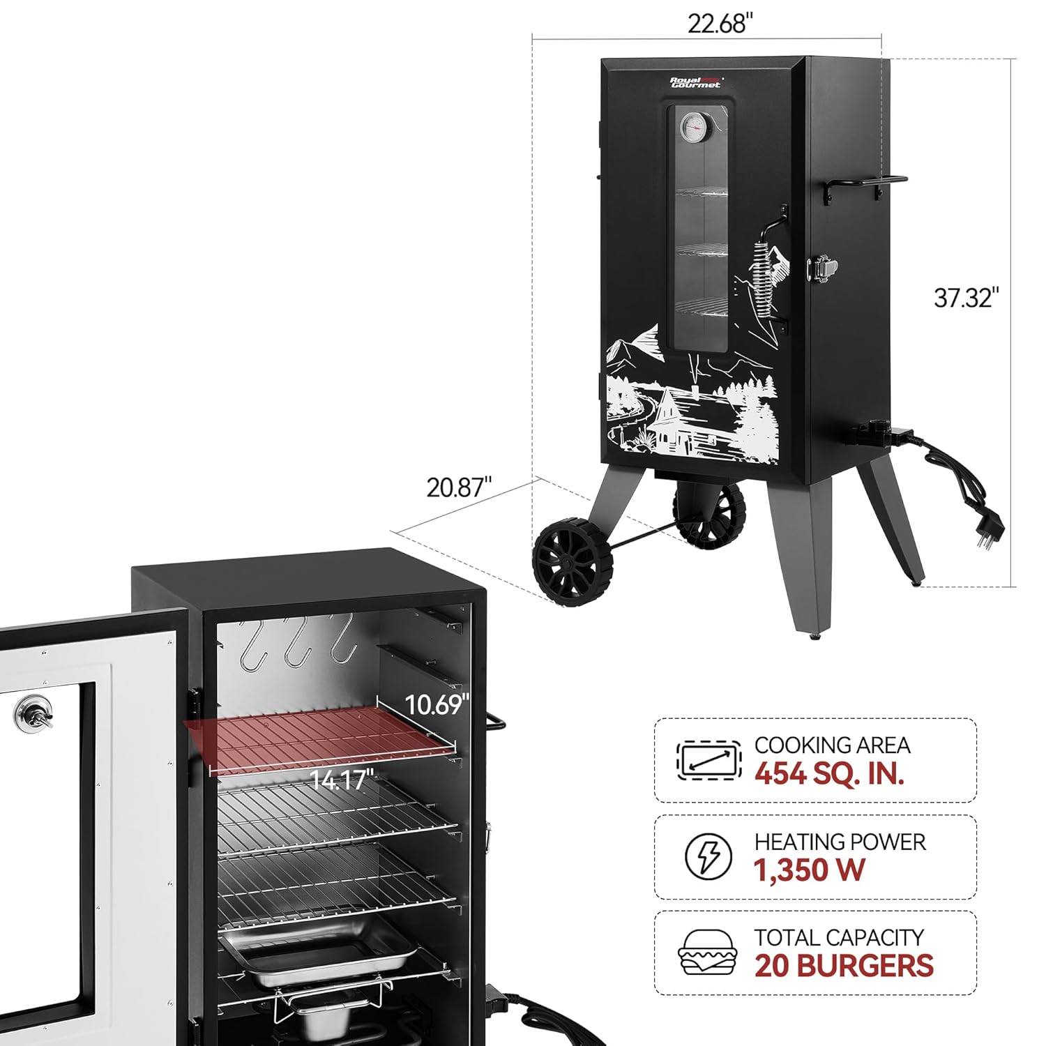 28in Analog Electric Smoker 3  - Electric Smoker Bbq review and price