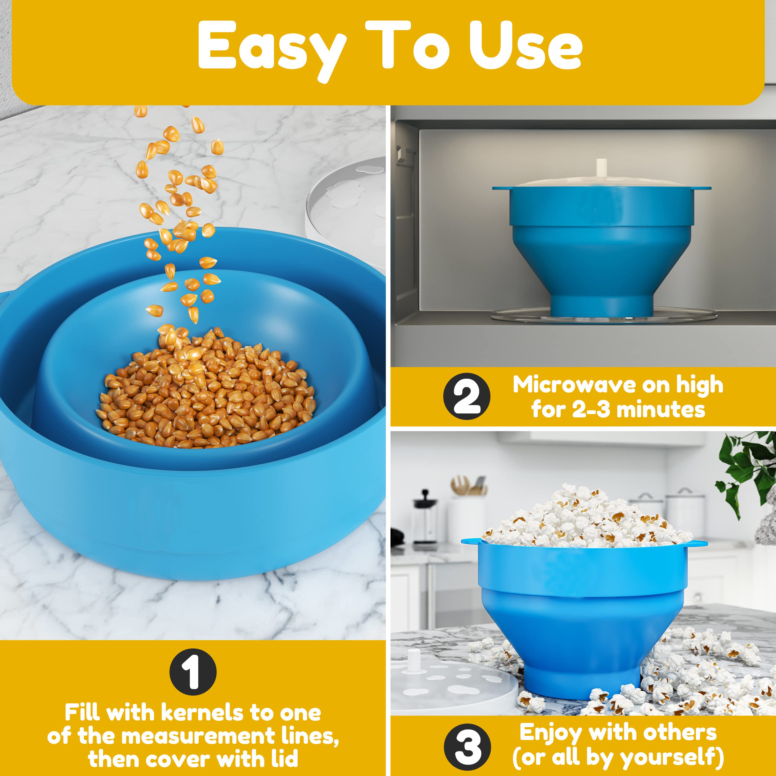 Microwave Silicone Popcorn Pop - Air Popcorn Maker review and price