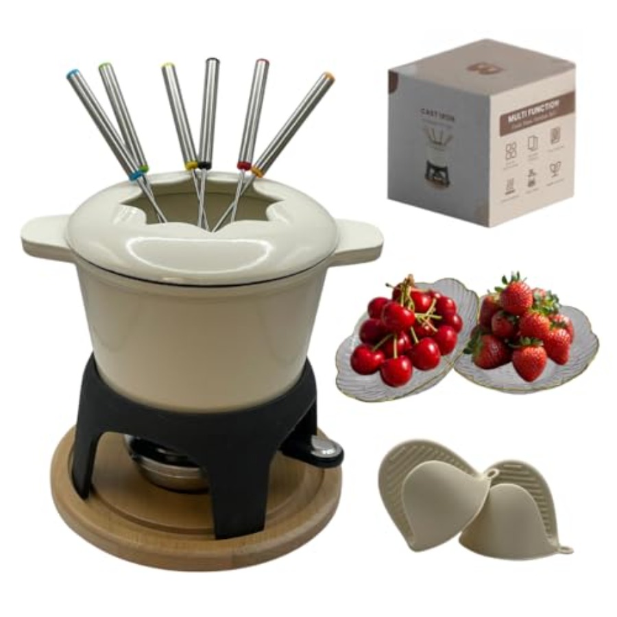 Cast Iron Fondue Set 15-Pcs wi - Fondue Set Electric review and price