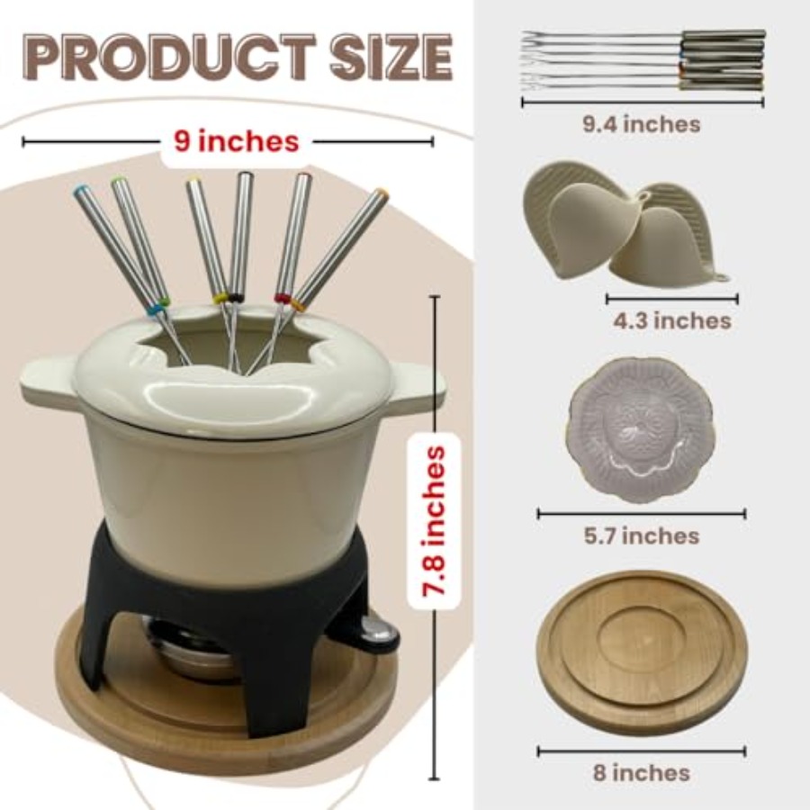 Cast Iron Fondue Set 15-Pcs wi - Fondue Set Electric review and price