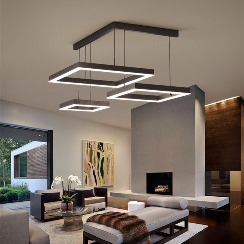 Modern Square LED Pendant Lamp - Kitchen Appliances Table review and price