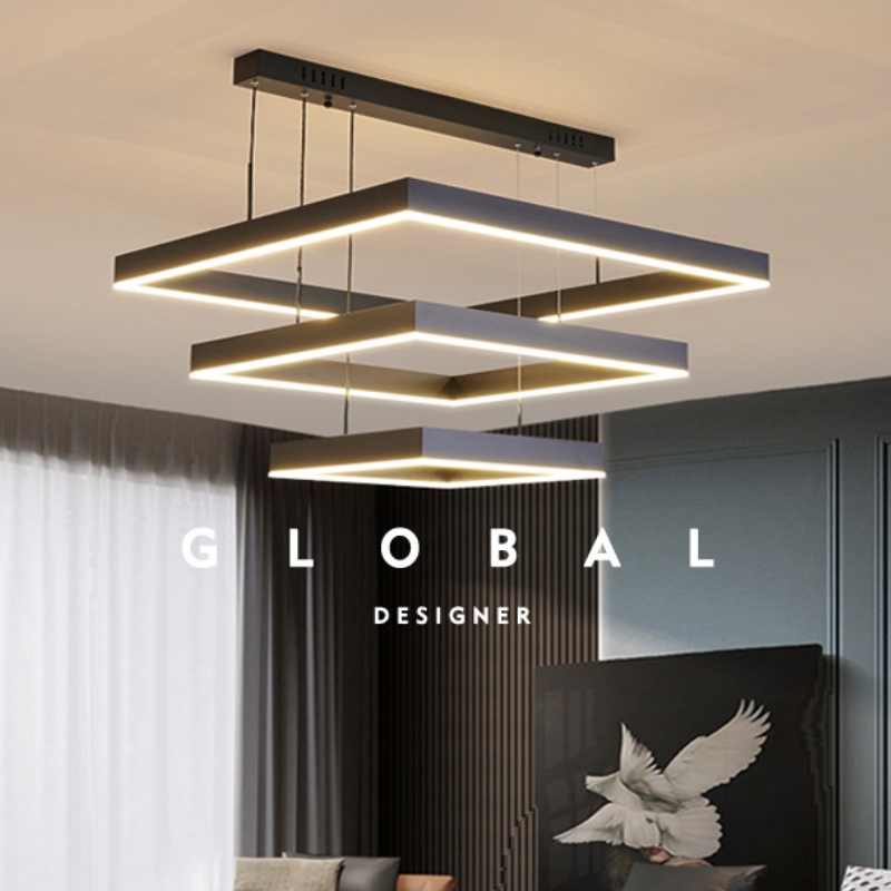 Modern Square LED Pendant Lamp - Kitchen Appliances Table review and price
