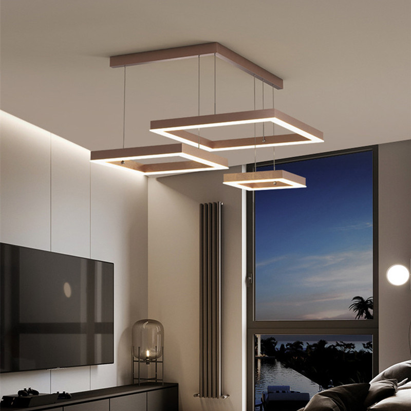 Modern Square LED Pendant Lamp - Kitchen Appliances Table review and price