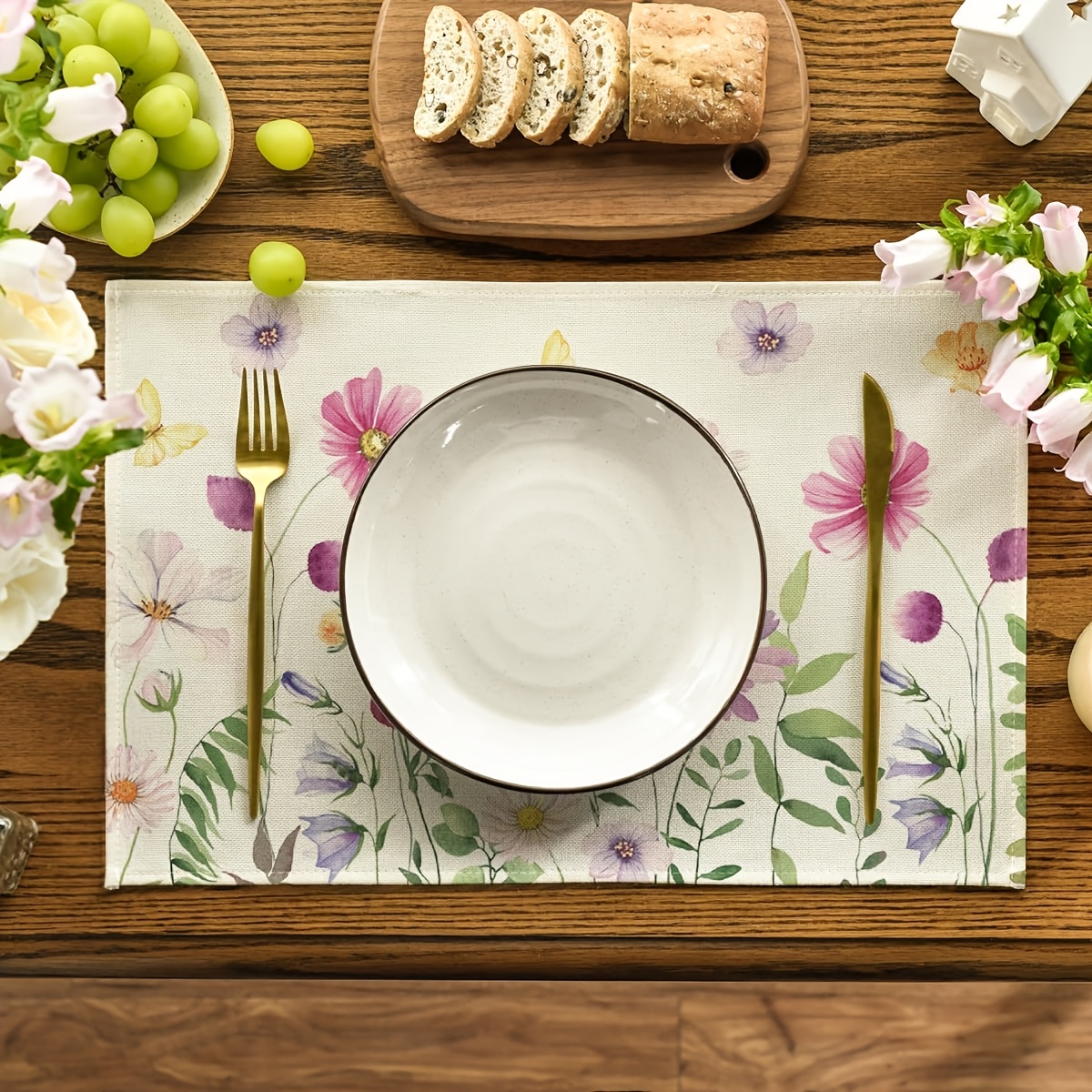 4Pcs, Watercolor Wildflower Bu - Kitchen Appliances Table review and price