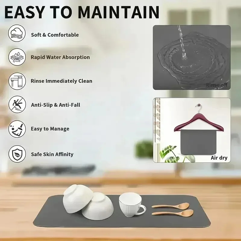 Plaid Pattern Absorbent Kitche - Kitchen Appliances Table review and price