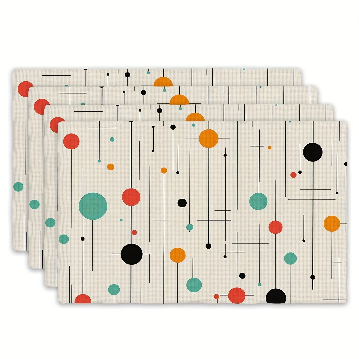 Set of 4 Rectangular Placemats - Kitchen Appliances Table review and price