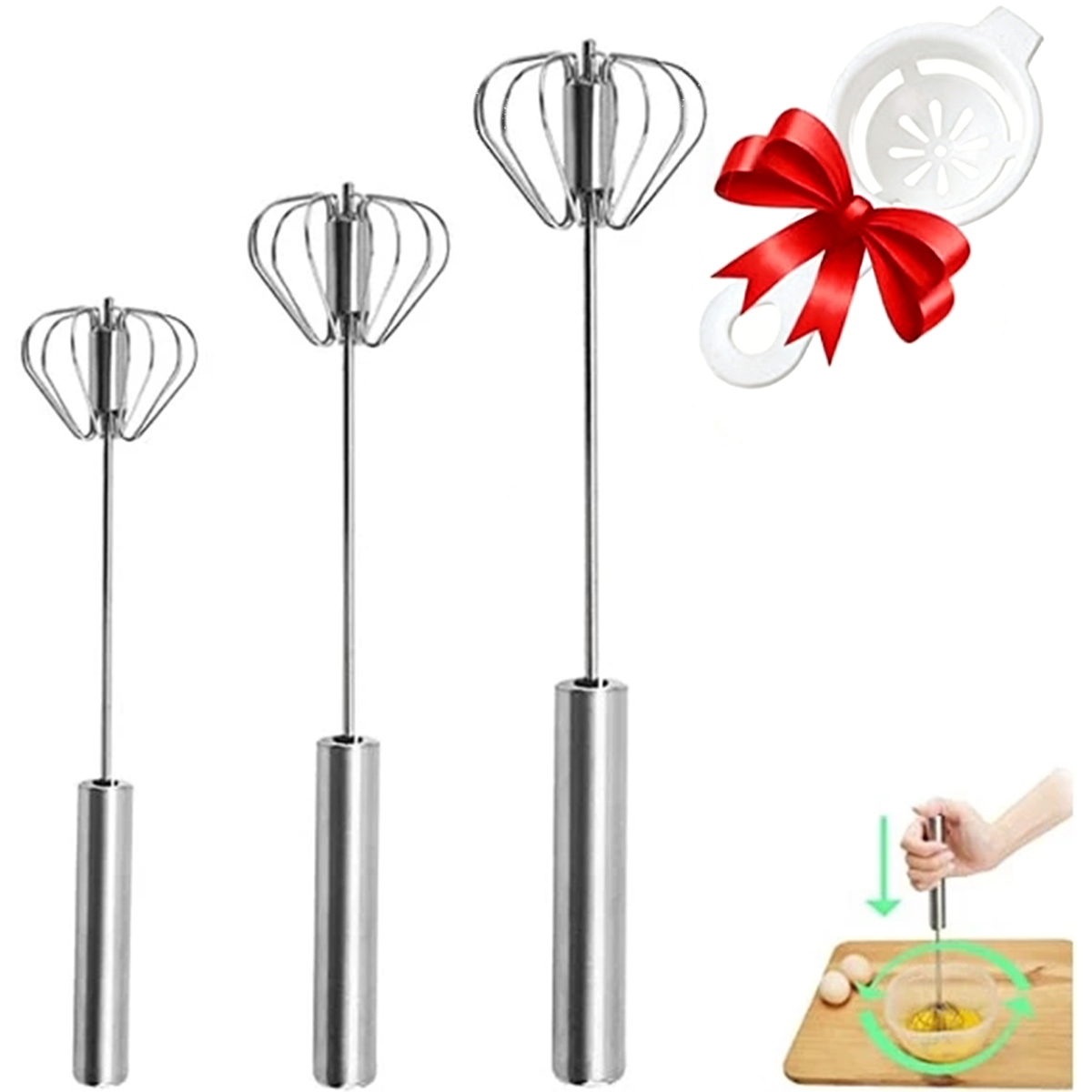 1/3pcs Stainless Steel Egg Bea - Kitchen Appliances For Restaurant review and price