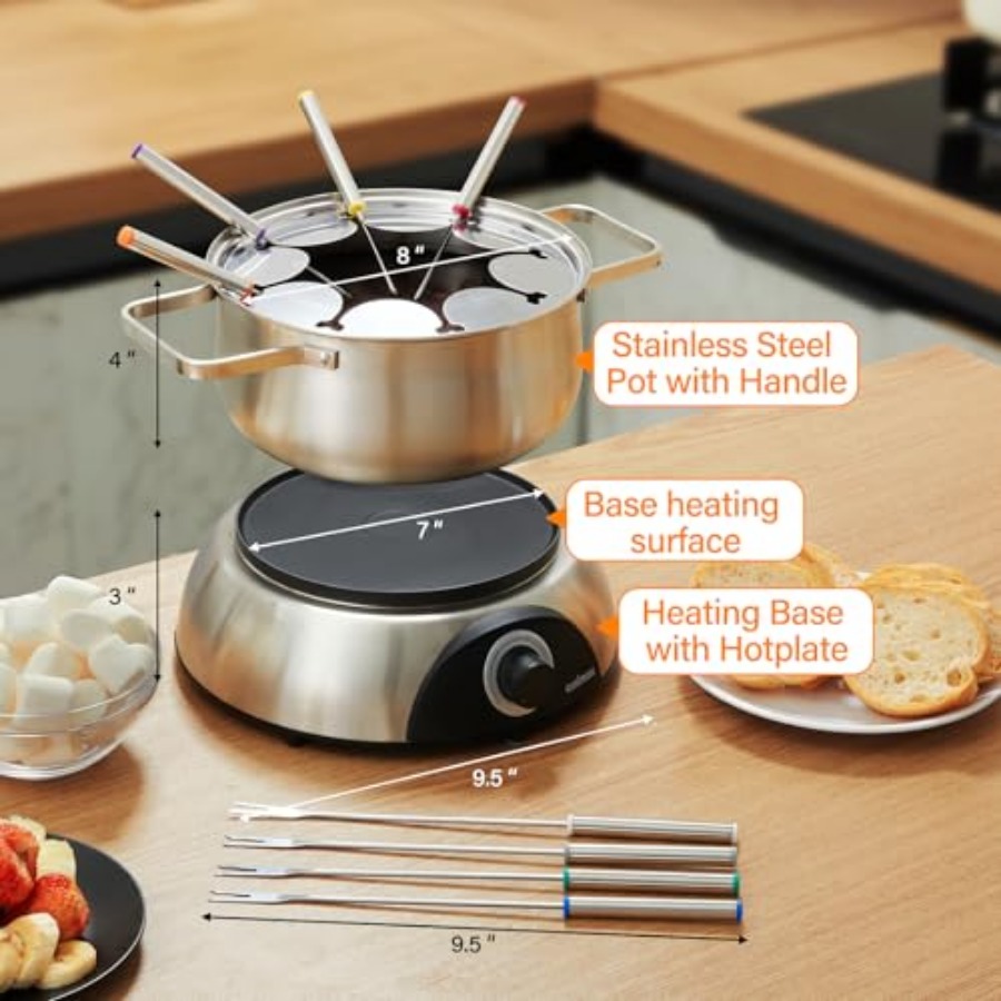 CUSIMAX Electric Fondue Set 15 - Fondue Set Electric review and price
