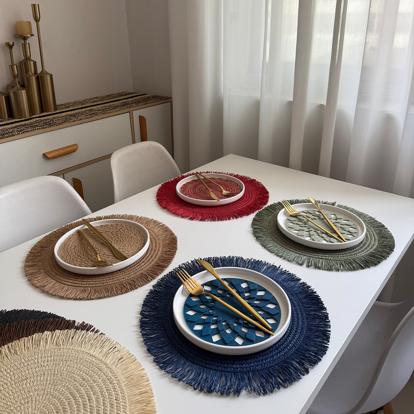 Natural Paper Straw Woven Plac - Kitchen Appliances Table review and price