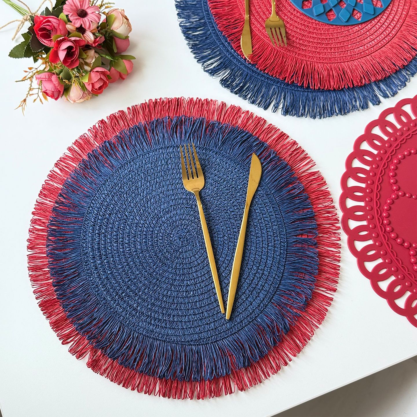 Natural Paper Straw Woven Plac - Kitchen Appliances Table review and price