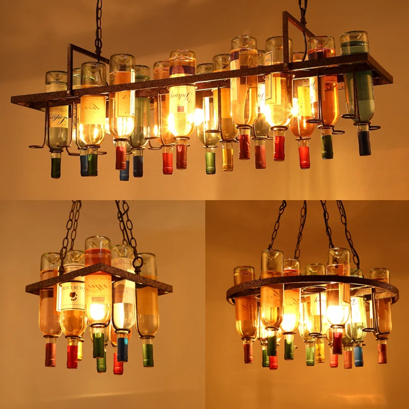 Vintage Wine Bottle Iron Led L - Kitchen Appliances With Red Knobs review and price