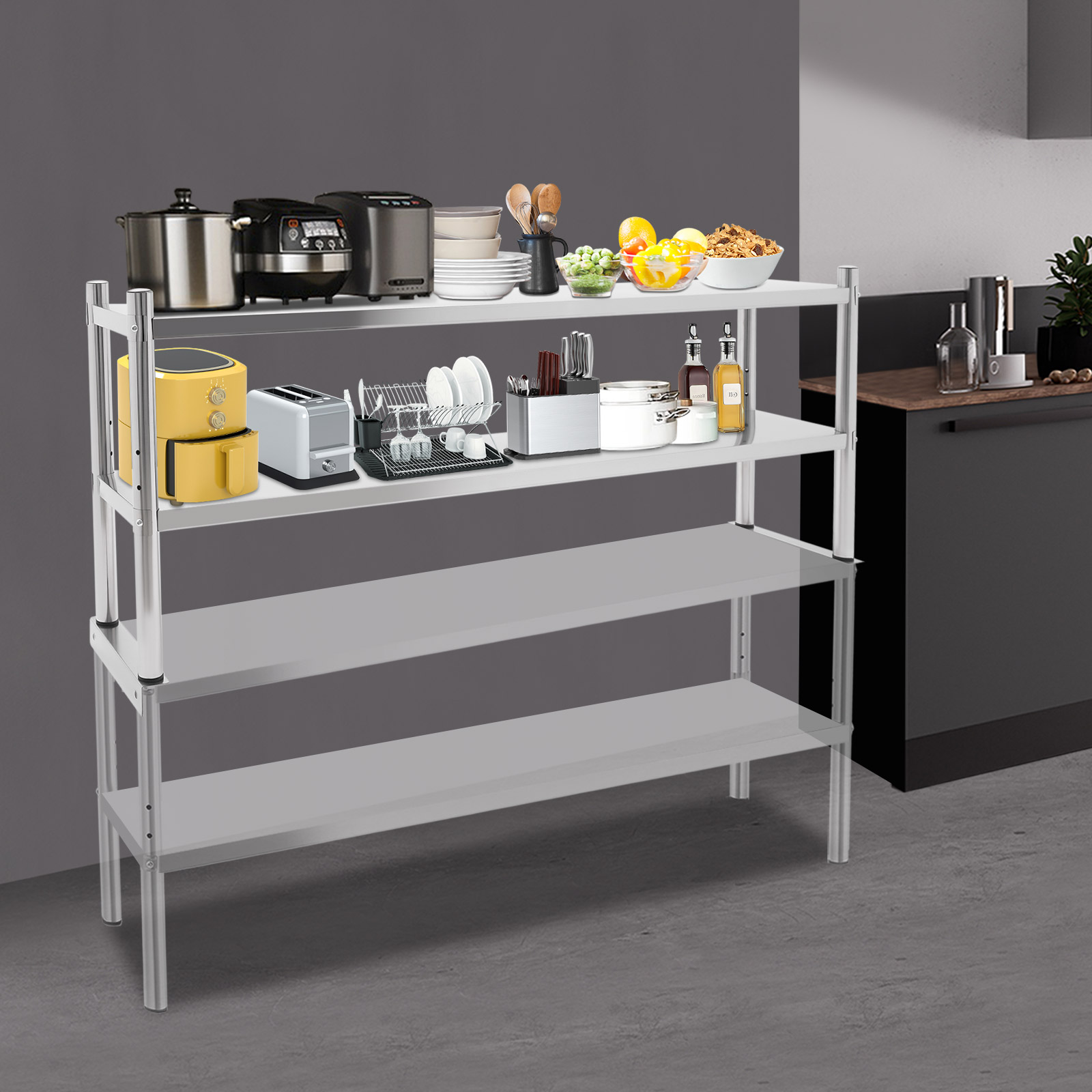 2 Tier Stainless Steel Shelvin - Kitchen Appliances Table review and price