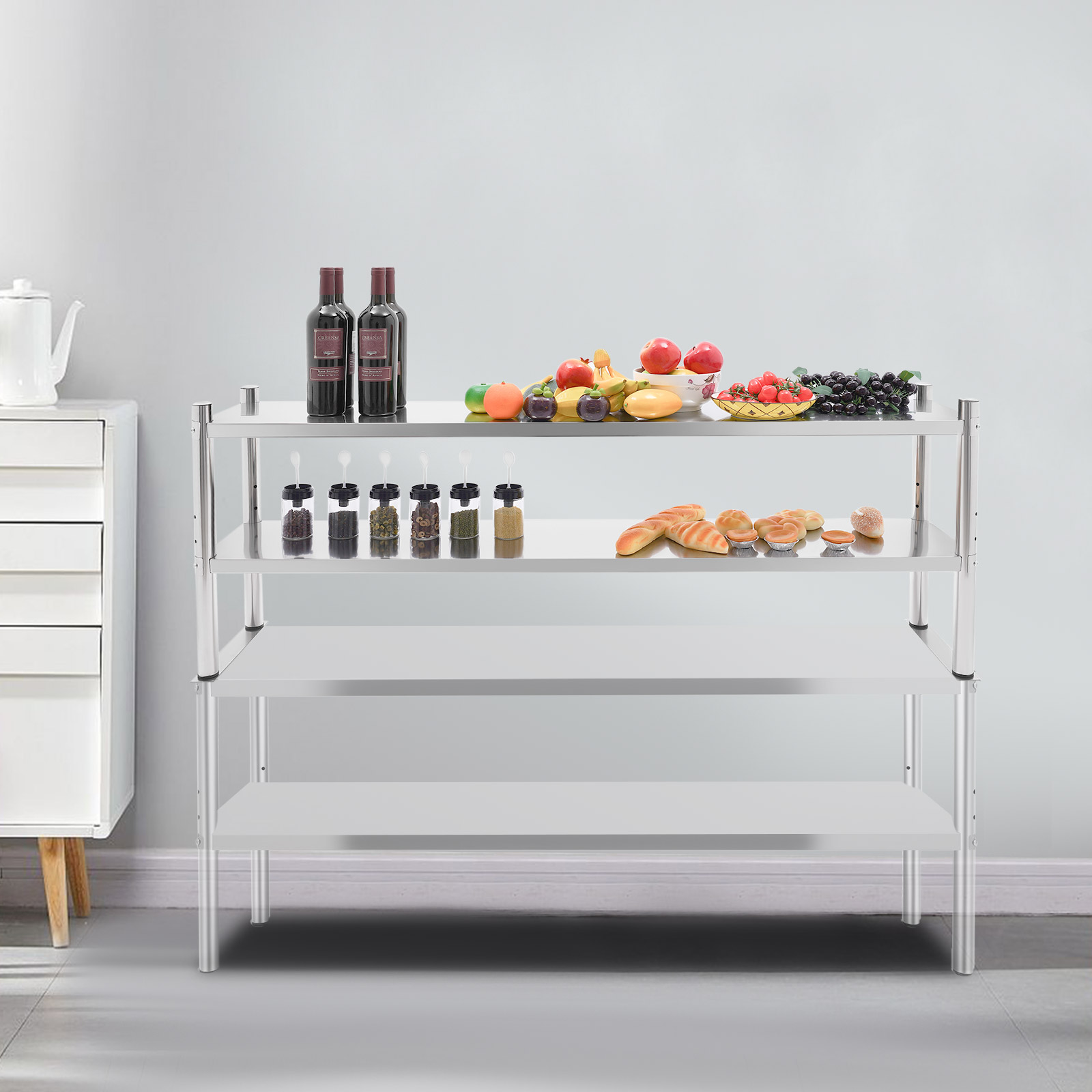 2 Tier Stainless Steel Shelvin - Kitchen Appliances Table review and price