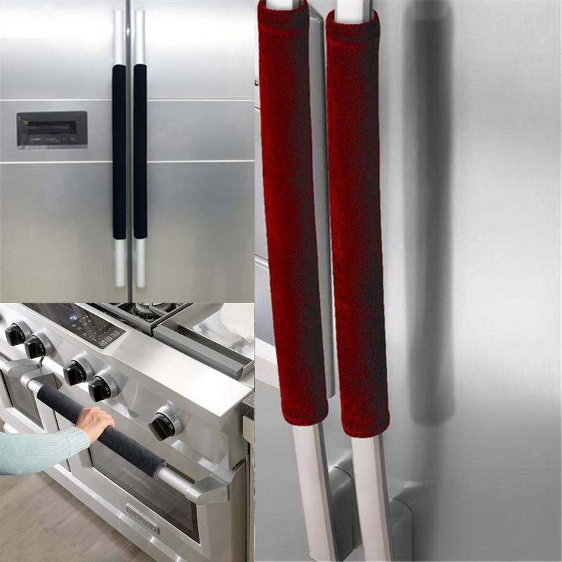2Pcs/Set Refrigerator Door Han - Kitchen Appliances With Red Knobs review and price